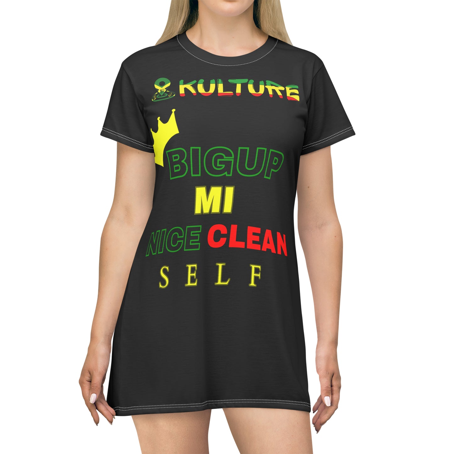 876 kulture T-Shirt Dress (AOP)