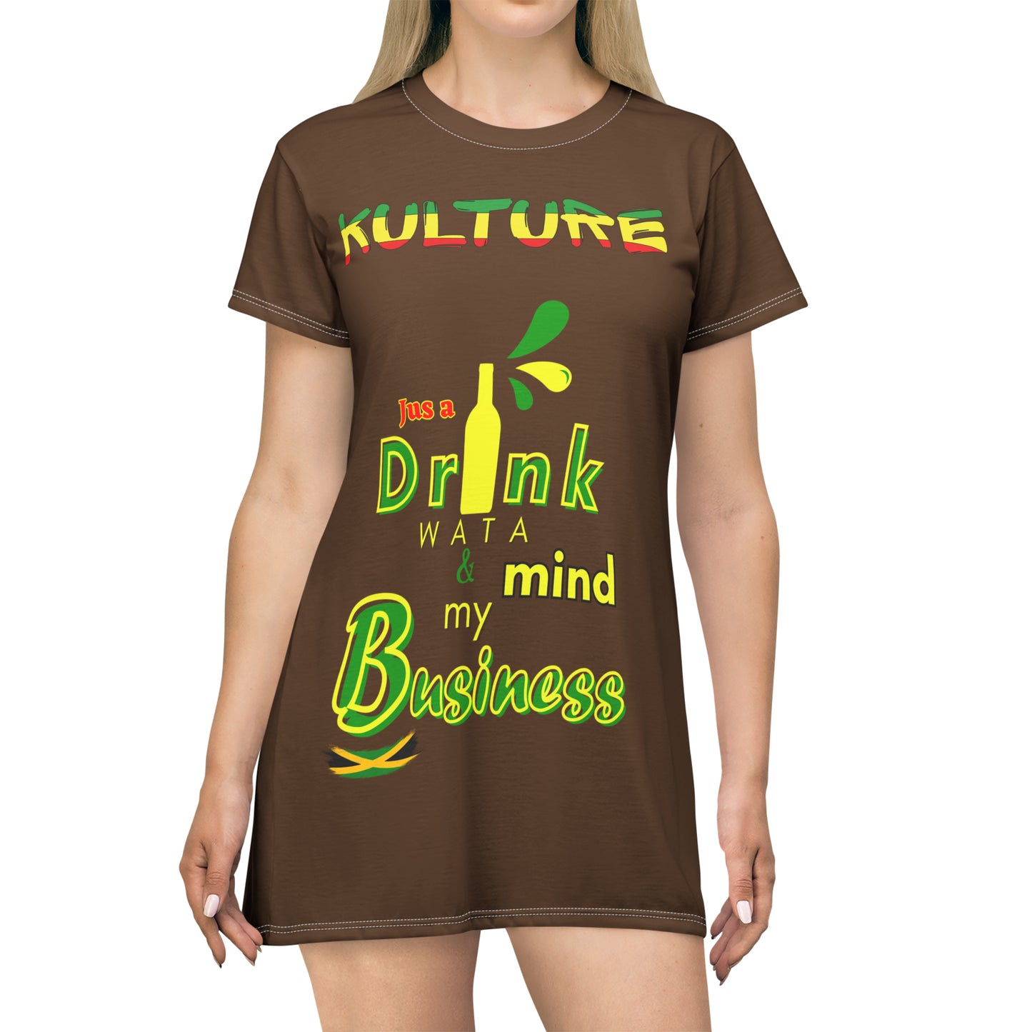 876 kulture T-Shirt Dress (AOP)