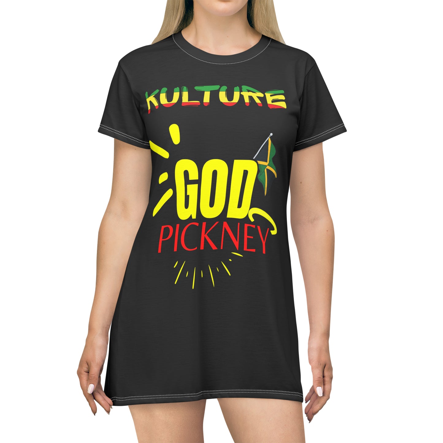 876 kulture T-Shirt Dress (AOP)