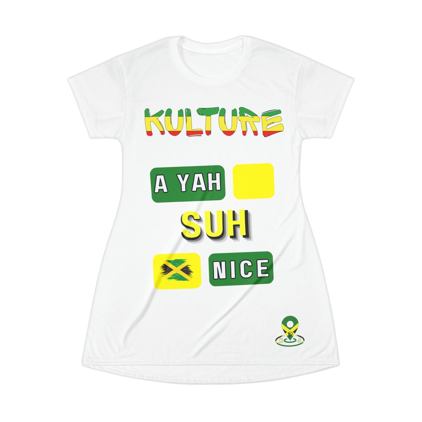 876 kulture T-Shirt Dress (AOP)