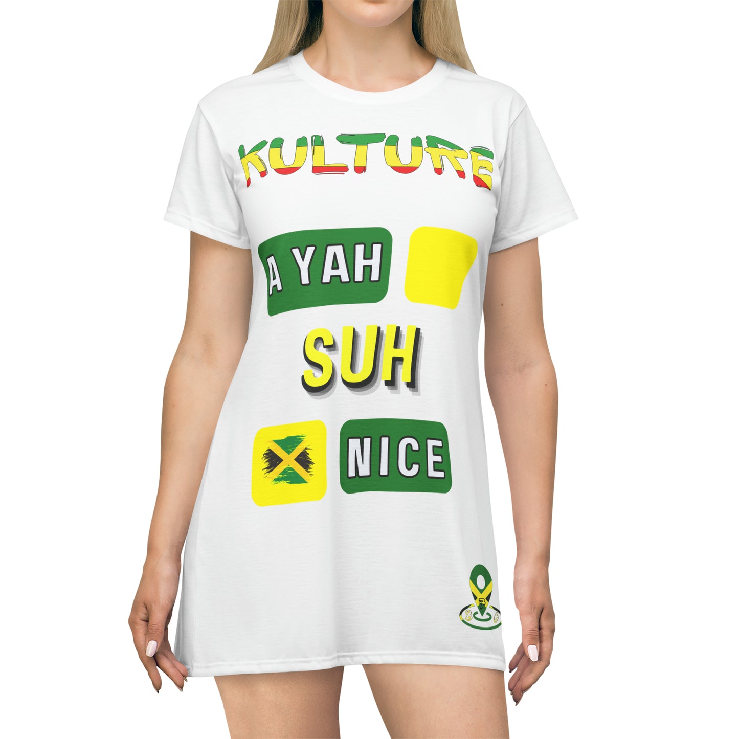 876 kulture T-Shirt Dress (AOP)