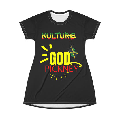 876 kulture T-Shirt Dress (AOP)