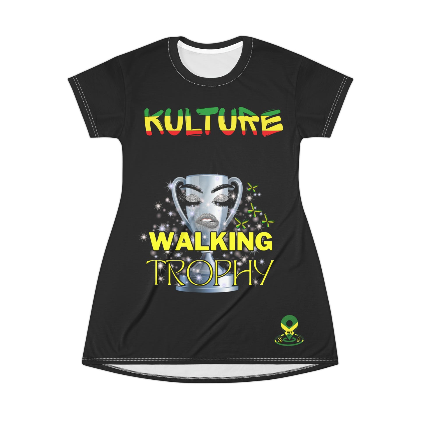 876 kulture T-Shirt Dress (AOP)